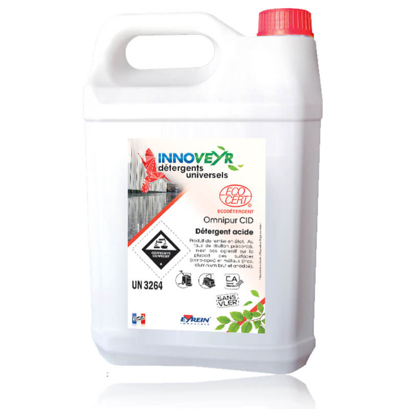 OMNIPUR CID - Bidon 5 L - Dtergent acide tartre et salissures ECOCERT